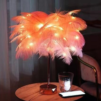 Ostrich Feather Lamp