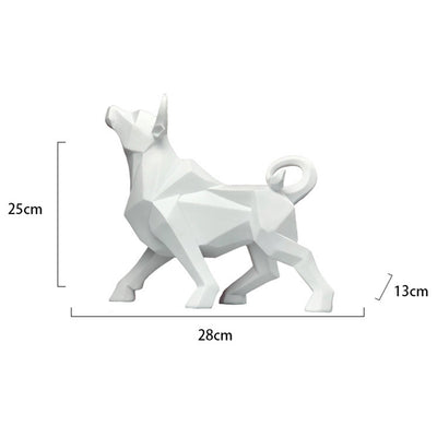 Resin Geometric Bull figurine