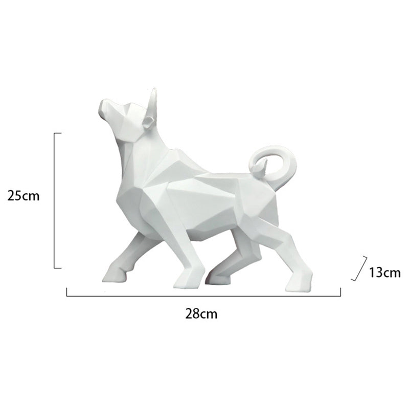 Resin Geometric Bull figurine