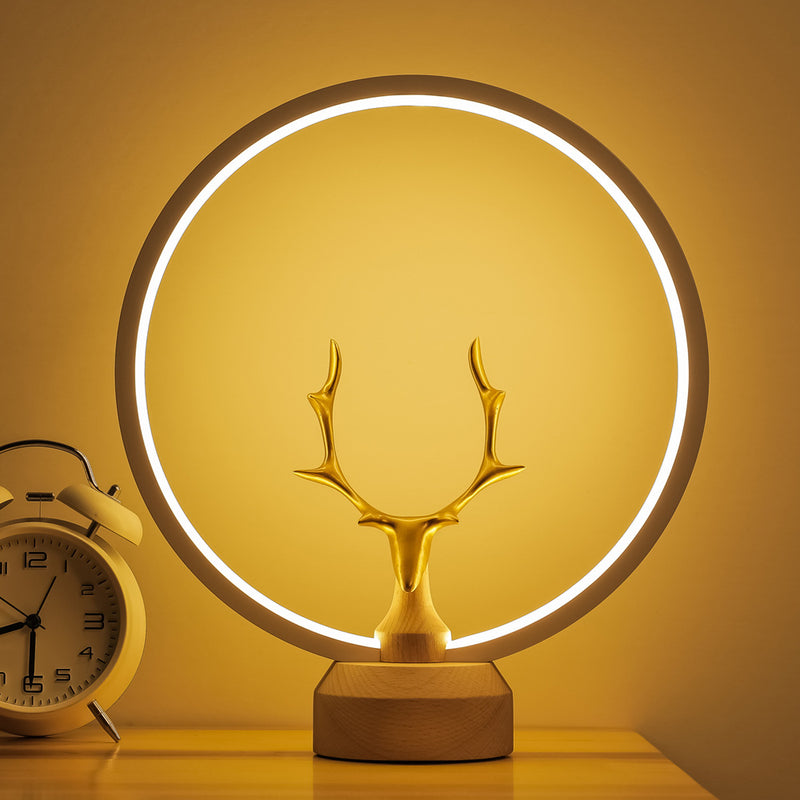 antler gold table lamps