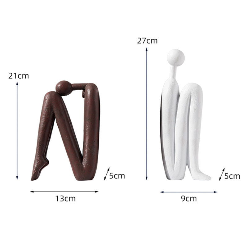 Abstract Figure Decorative Bookends