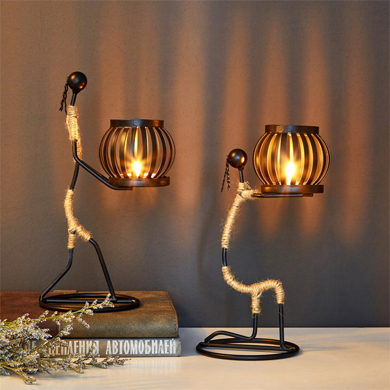 Creative Little Man Candle Holder Figurines