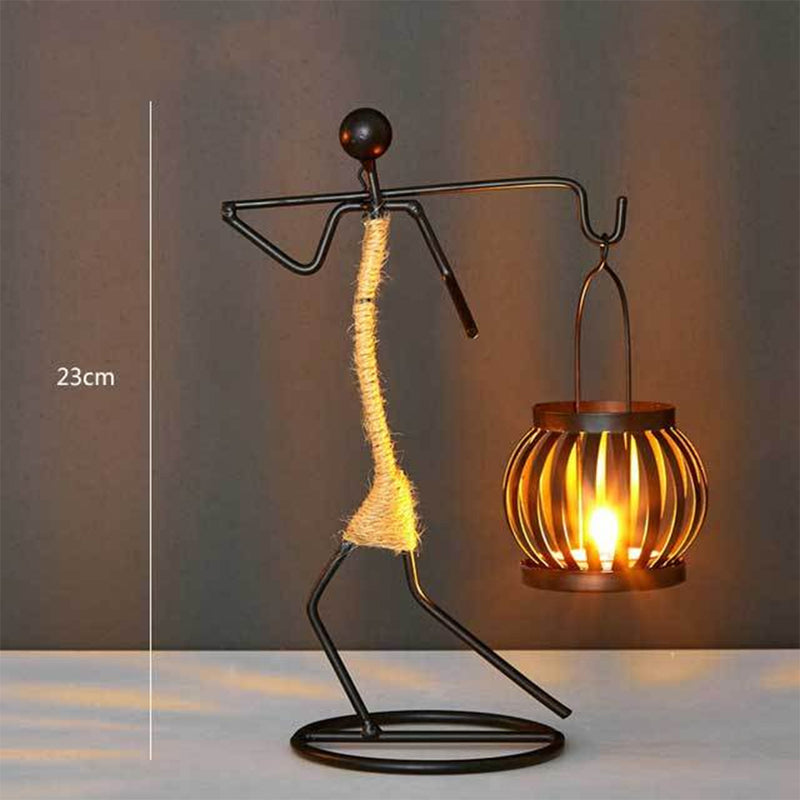 Creative Little Man Candle Holder Figurines