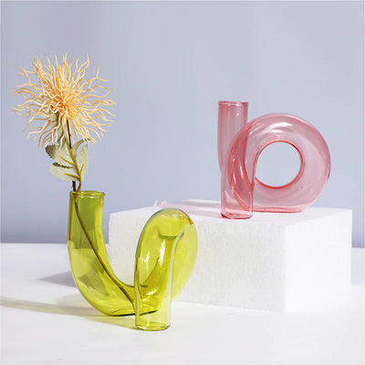 Creative Glass Vase Candle Holders