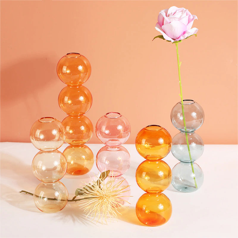 Crystal Glass Bubble Vase