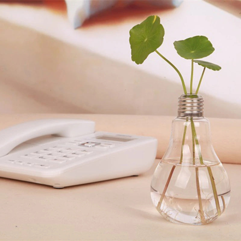Light Bulb Transparent Glass Vase