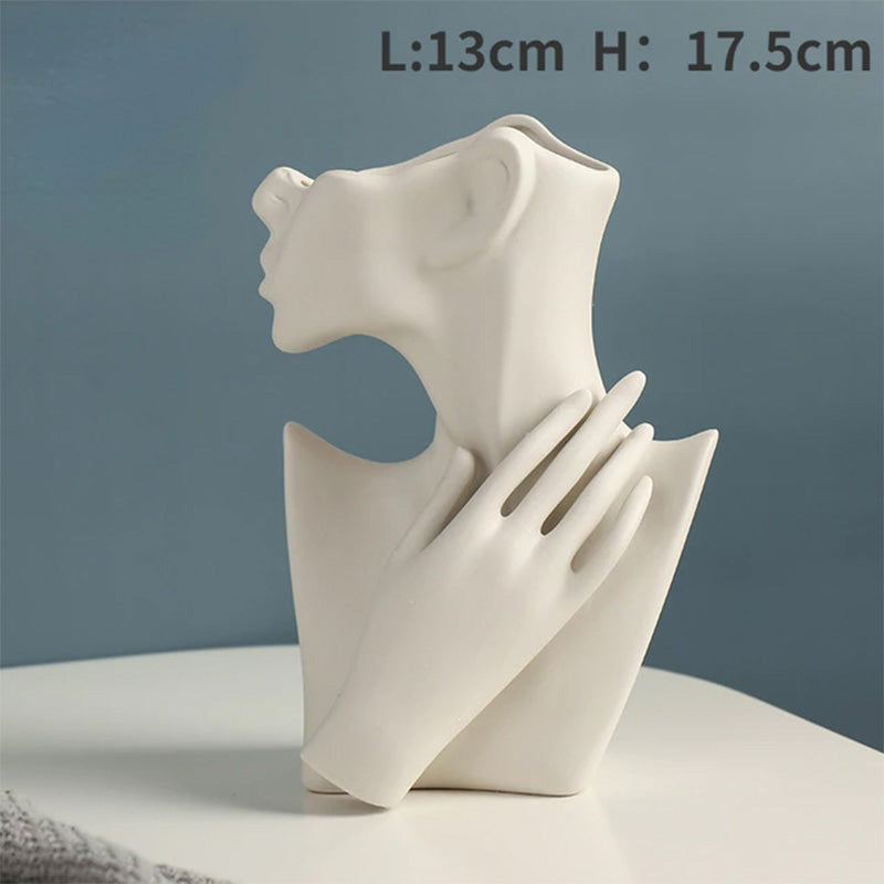 Side Face Figure Vase Decorative